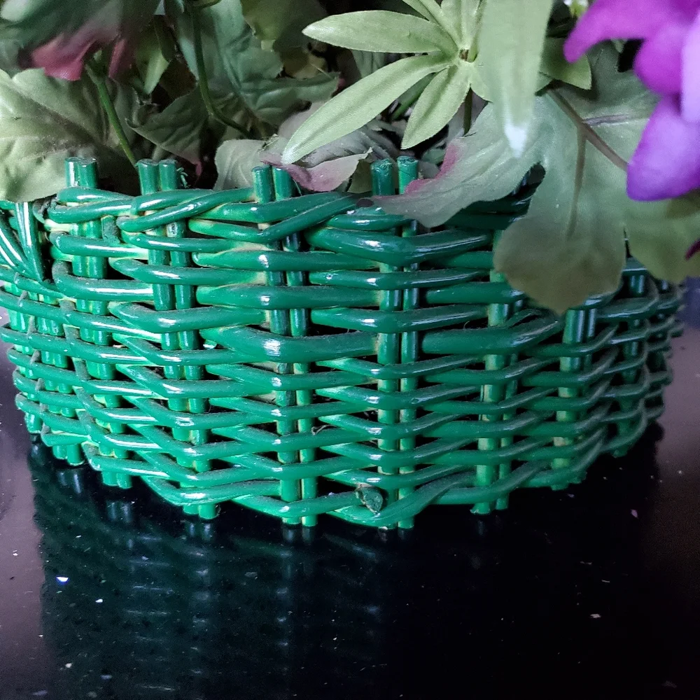 Faux floral purple Dahlia centerpiece